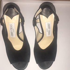 Jimmy choo Black sling back block heel